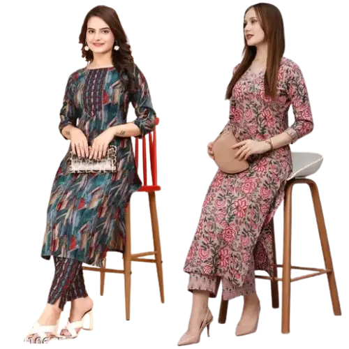 Cotton kurti pant set of 2