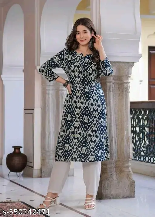 Beautiful Floral Cotton Kurti for Women 🌸